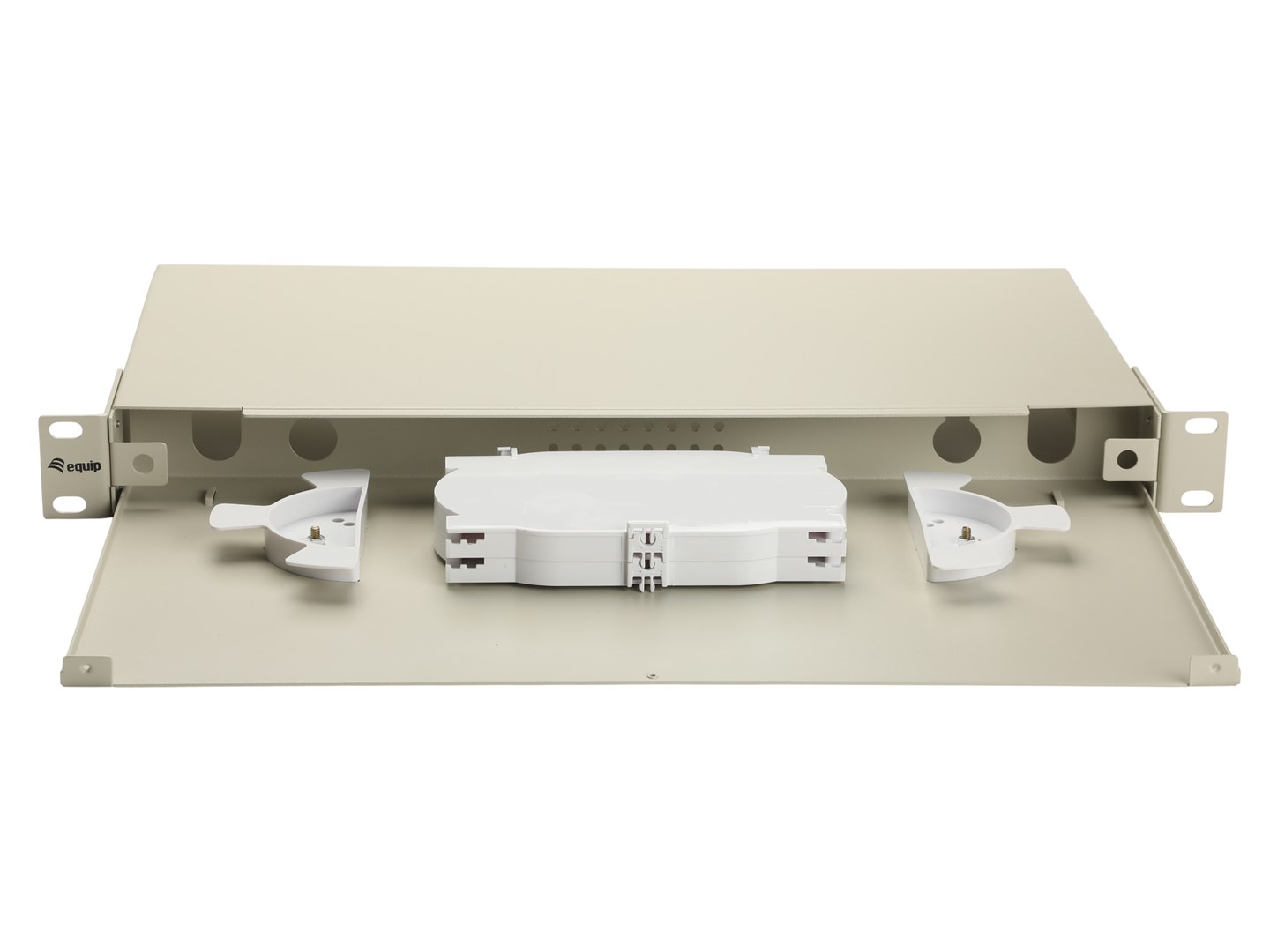 Equip 19" Fiber Optic Space Box, 1U, without front panel, Grey-3