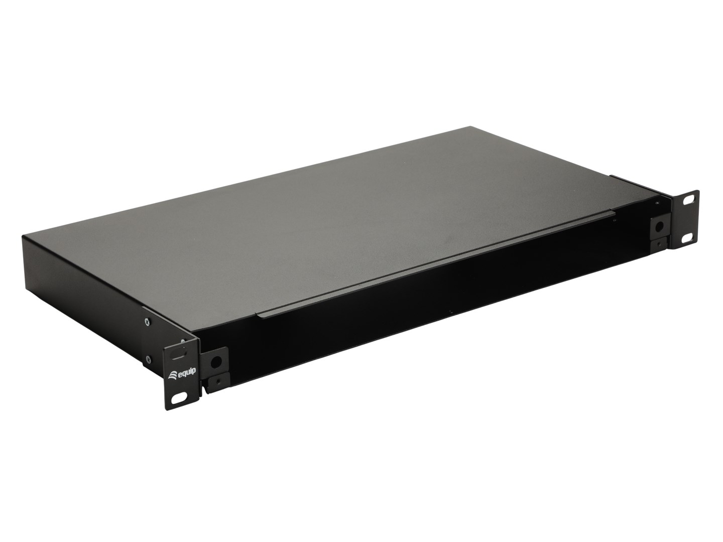 Equip 19" Fiber Optic Space Box, 1U, without front panel, Black