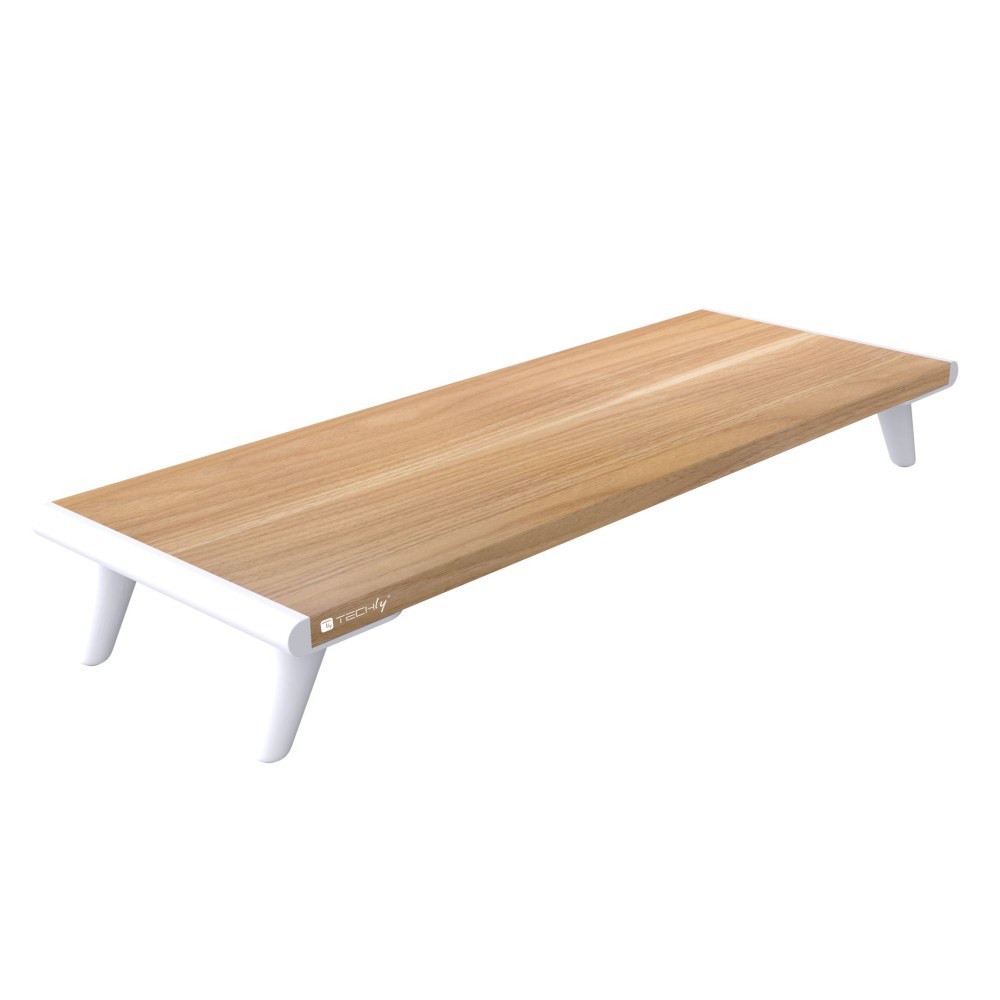 Techly ICA-MS 389 monitor mount / stand Desk White, Wood-2