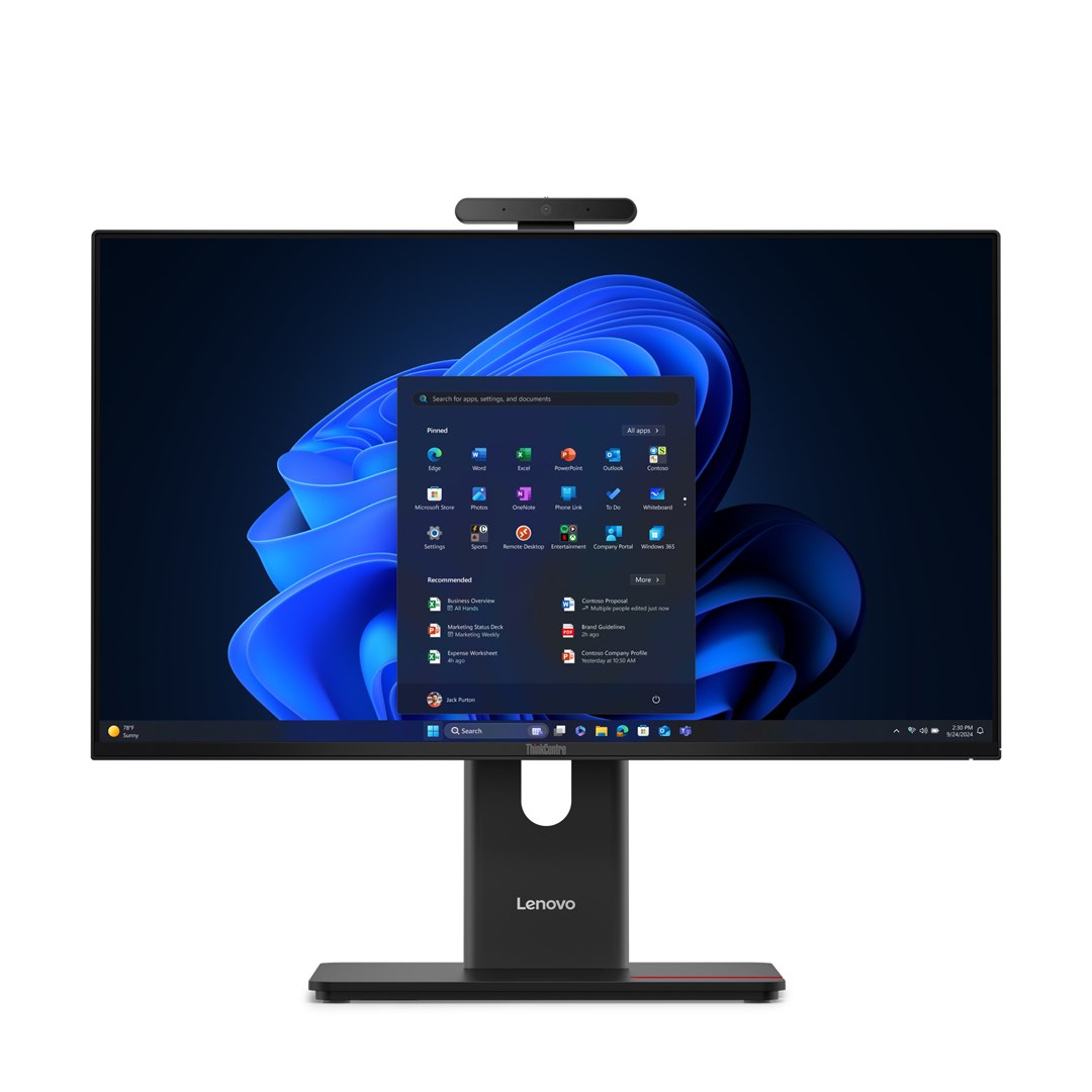 Lenovo ThinkCentre M70a Gen 6 Intel Core Ultra 5 225T 60.5 cm (23.8") 1920 x 1080 pixels All-in-One PC 16 GB DDR5-SDRAM 512 GB SSD Windows 11 Pro Wi-Fi 6E (802.11ax) Black-0