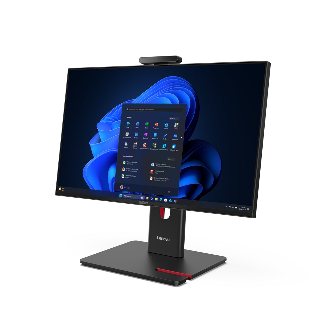 Lenovo ThinkCentre M70a Gen 6 Intel Core Ultra 5 225T 60.5 cm (23.8") 1920 x 1080 pixels All-in-One PC 16 GB DDR5-SDRAM 512 GB SSD Windows 11 Pro Wi-Fi 6E (802.11ax) Black-1