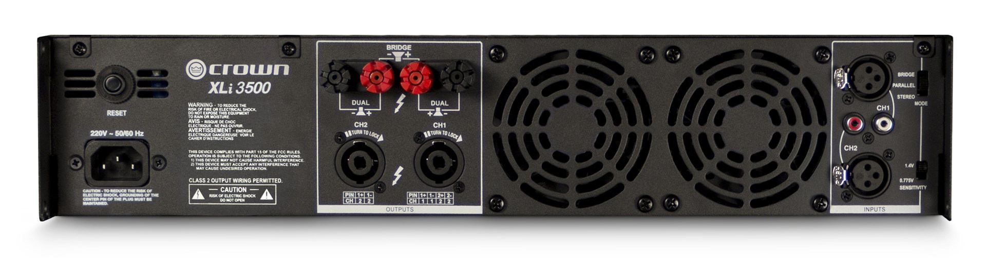 Dvokanalno pojačalo snage CROWN XLi 3500 (1350 W, stereo/bridge-mono, Speakon)-1