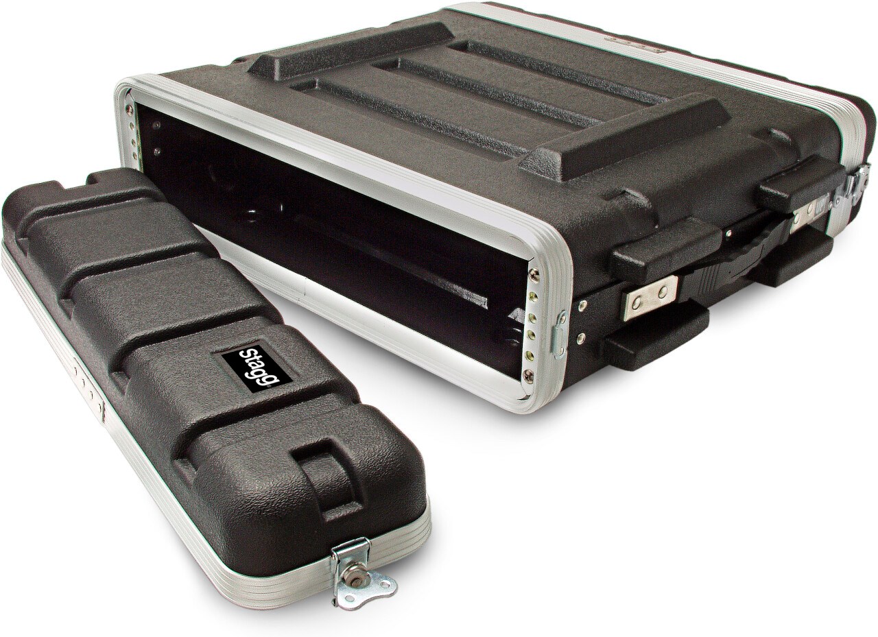 Rack kofer 2U STAGG ABS-2U (slagljivi, uklonjivi poklopci s brtvom, 2 ručke)