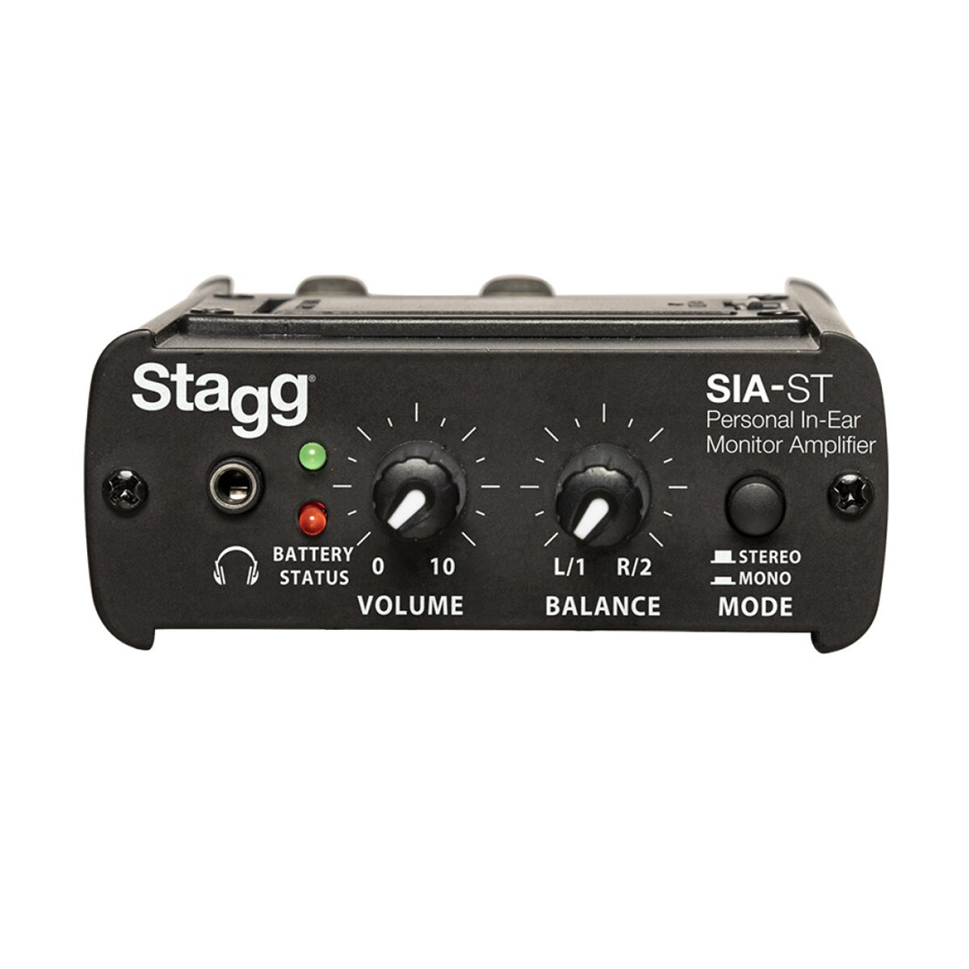 Pojačalo za in-ear monitore STAGG SIA-ST (2 x XLR ulaz, 3,5 mm TRS izlaz, baterijsko napajanje)-0