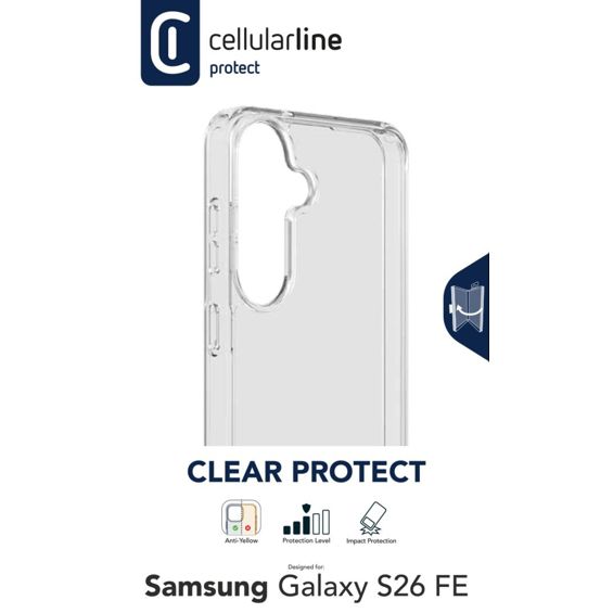 Maska za mobitel CELLULARLINE za SAMSUNG GALAXY S26 FE, Clear strong-4