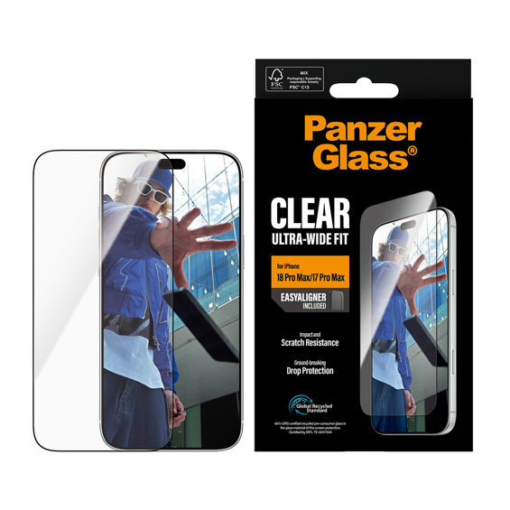 Staklo za mobitel PANZERGLASS za IPHONE 17 PRO MAX/18 PRO MAX, Ultra wide fit