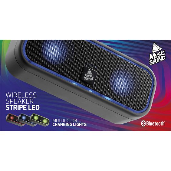 Zvučnik CELLULARLINE, MUSIC SOUND, Stripe LED, Bluetooth, 6W, Crni-1
