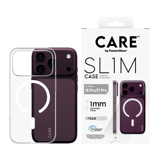 Zaštitna Maska PANZERGLASS, Transparent Slim MagSafe, iPhone 17 PRO/18 PRO, Prozirna