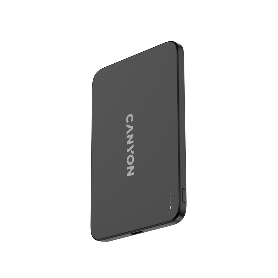Powerbank CANYON OnPower 503 Air (3000 mAh, USB-C, bežično punjenje 7,5 W, tamnosiva boja)