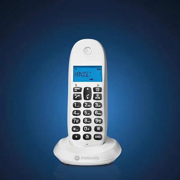 Bežični DECT telefon MOTOROLA C1001CB+ (bijela boja, blokiranje poziva, imenik 50 kontakata)-1