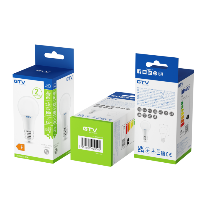 GTV LED Bulb E27 10W 840 lm A60 LD-PN3A60-10W-1