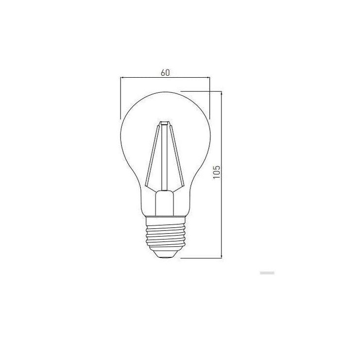 LED žarulja GTV LD-A60FLE8-30 (E27, A60, 8 W, 880 lm, 3000 K, FILAMENT)-3