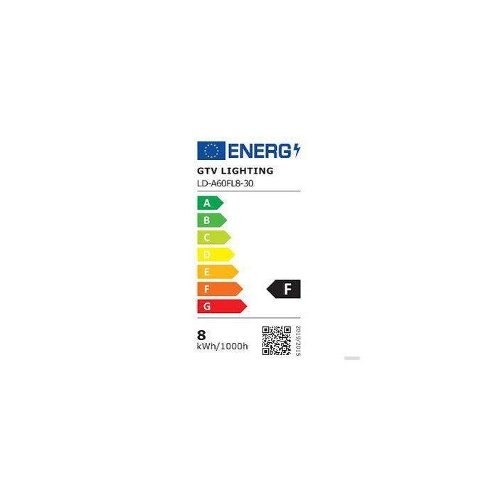 LED žarulja GTV LD-A60FLE8-30 (E27, A60, 8 W, 880 lm, 3000 K, FILAMENT)-4