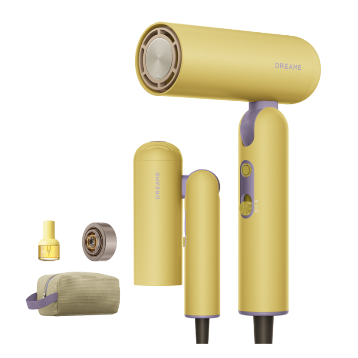 Dreame Pocket Cake Lemon Hair Dryer, Yellow-1