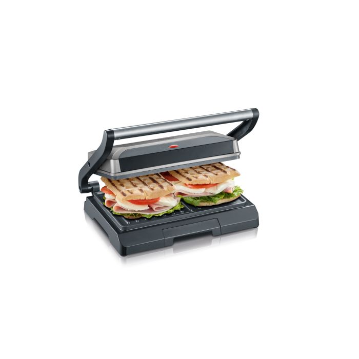Kontaktni gril SEVERIN KG 2394 (800 W, rebraste ploče s neprianjajućim slojem, tanki dizajn)-4
