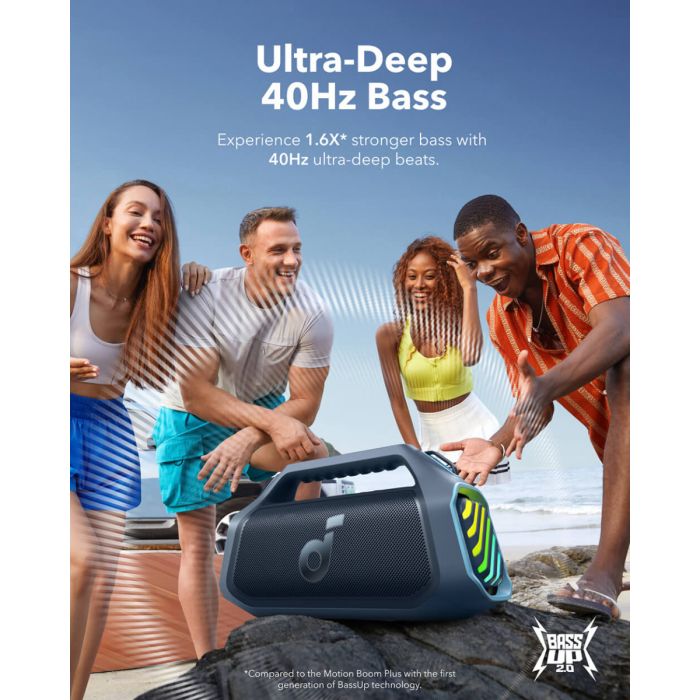Anker Soundcore BOOM 2 Plus BT 6.0 Portable Bluetooth Speaker, Blue-1