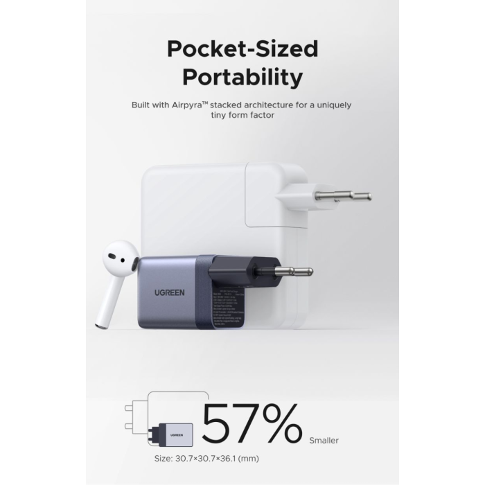 Ugreen Nexode 45W USB C Polnilnik GaN PD 3.0-8