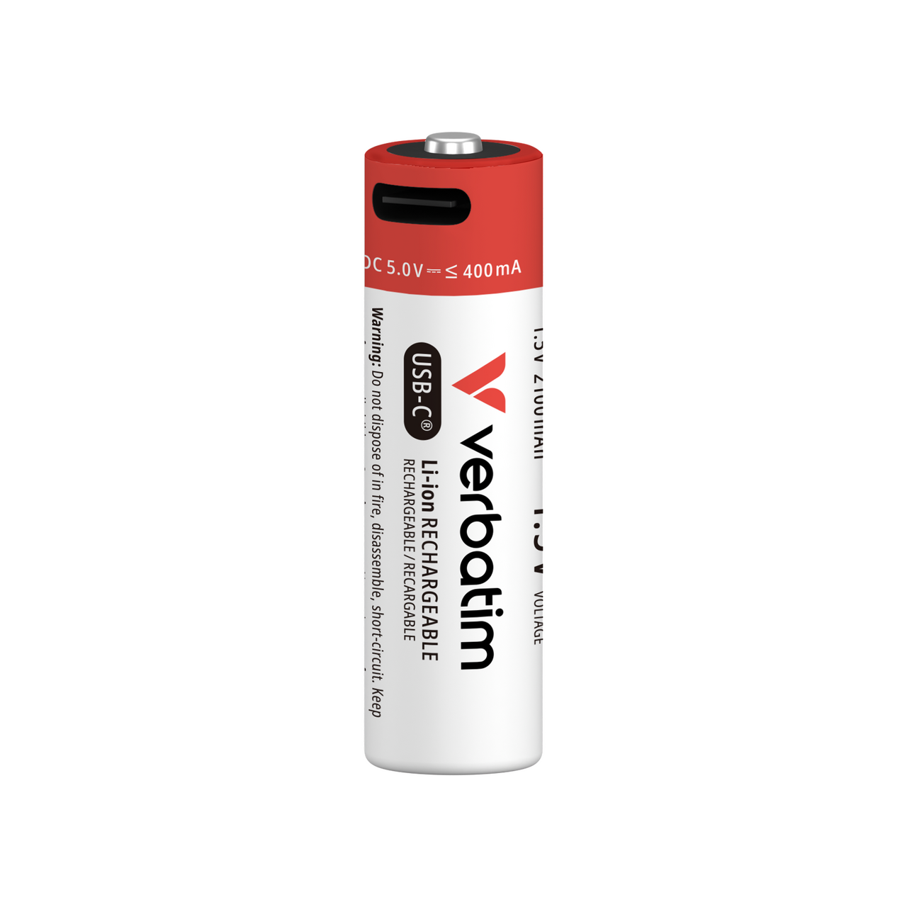 Verbatim AA-LR6 Mignon USB-C punjive baterije 1.5V, 2100 mAh (4 komada)-0