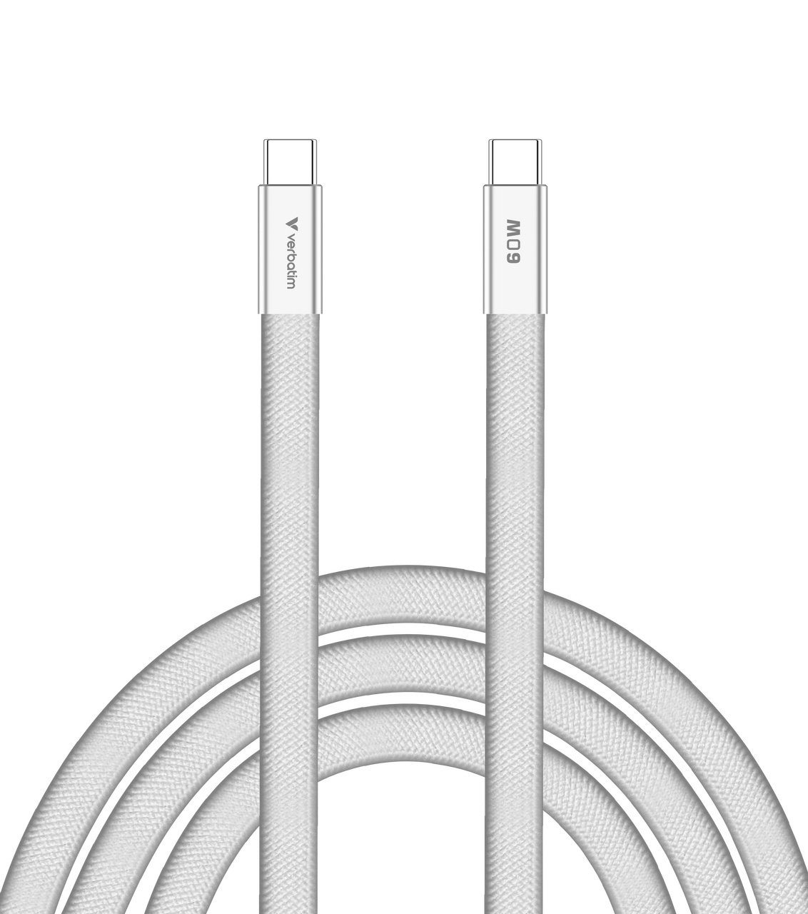 USB-C kabel VERBATIM Sync & Charge SoftTouch (USB-C na USB-C, 60 W PD 3.0, 1,2 m, bijela boja)-0