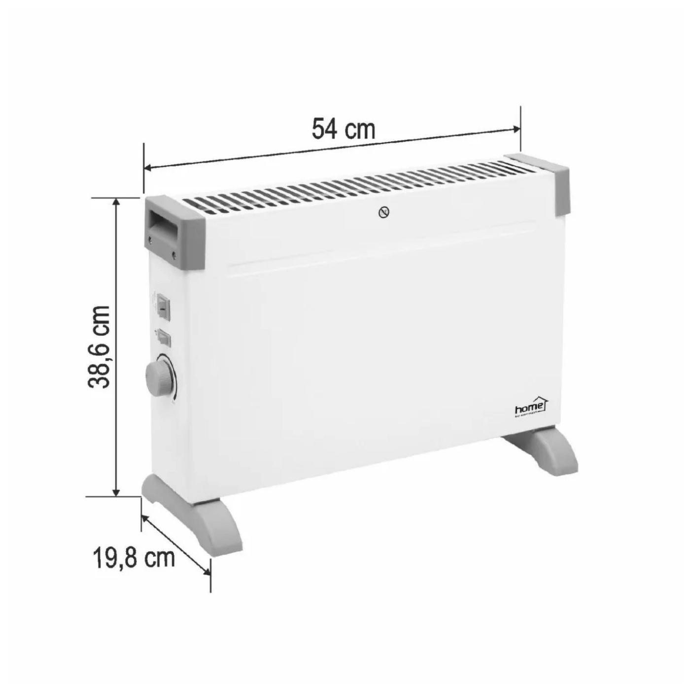 home Konvektor,električna panel grijalica sa ventilatorom, 2000W - FK343 TURBO-4