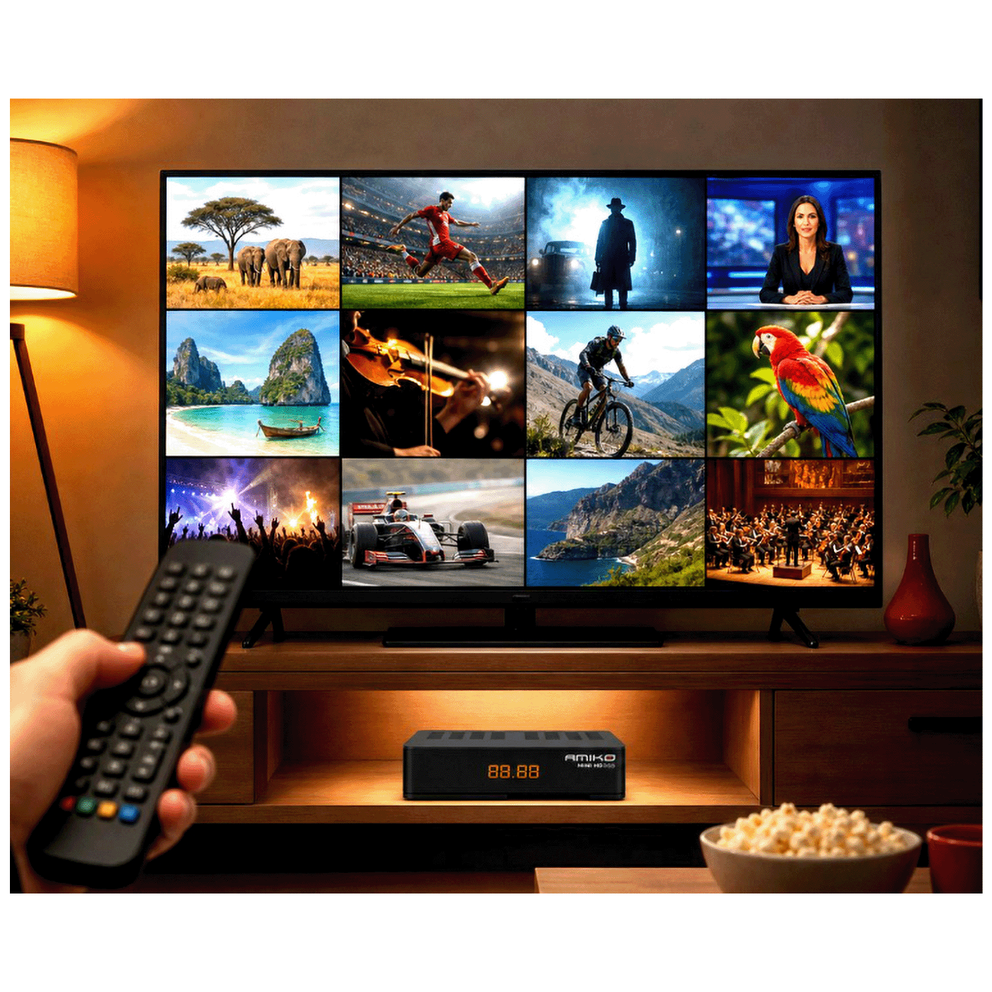 Amiko Prijemnik satelitski, DVB-S2, Full HD, H.265 / HEVC - MINI HD365-3