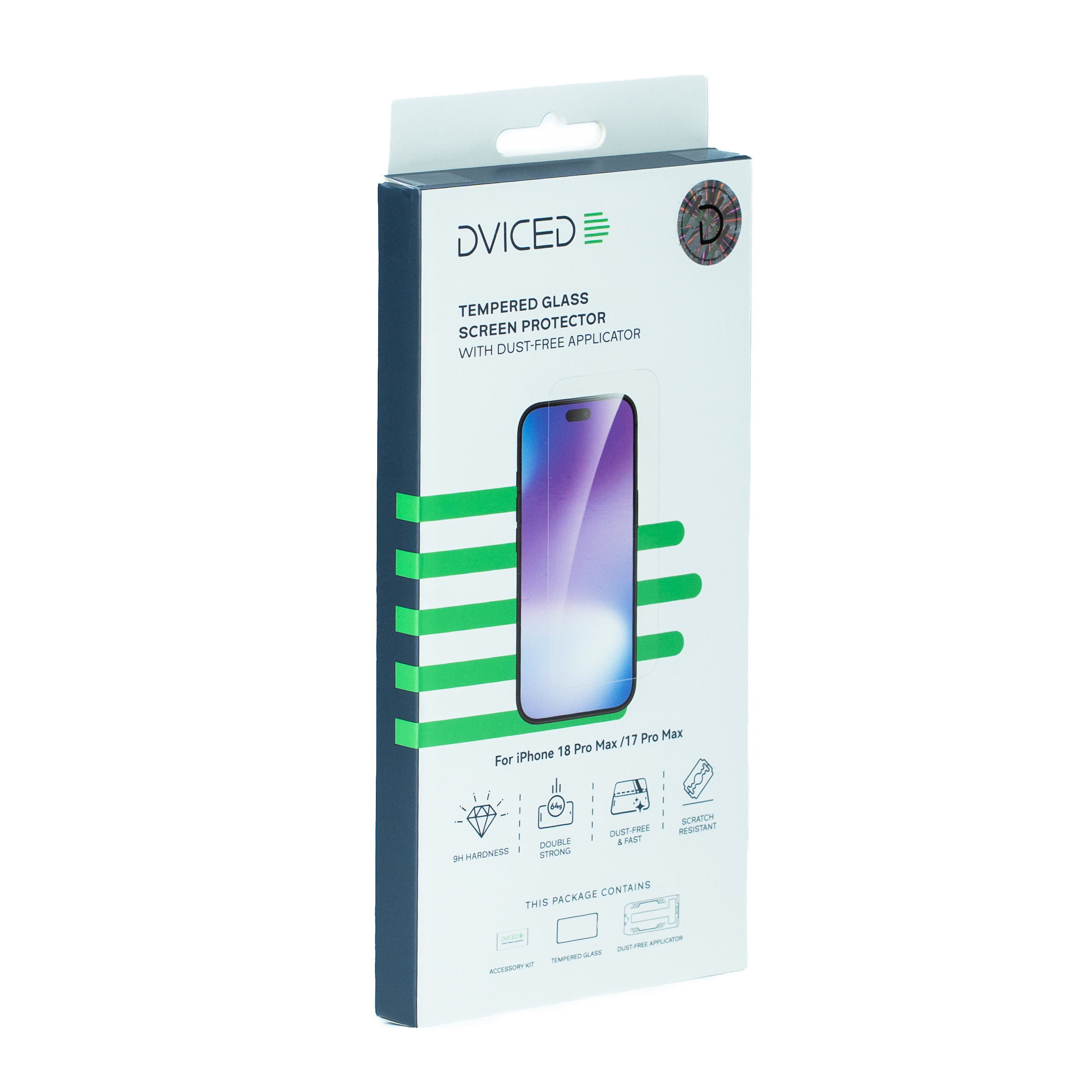 Dviced Tempered glass screen protector for iPhone 18 Pro Max/ 17 pro max with dust-free applicator-3