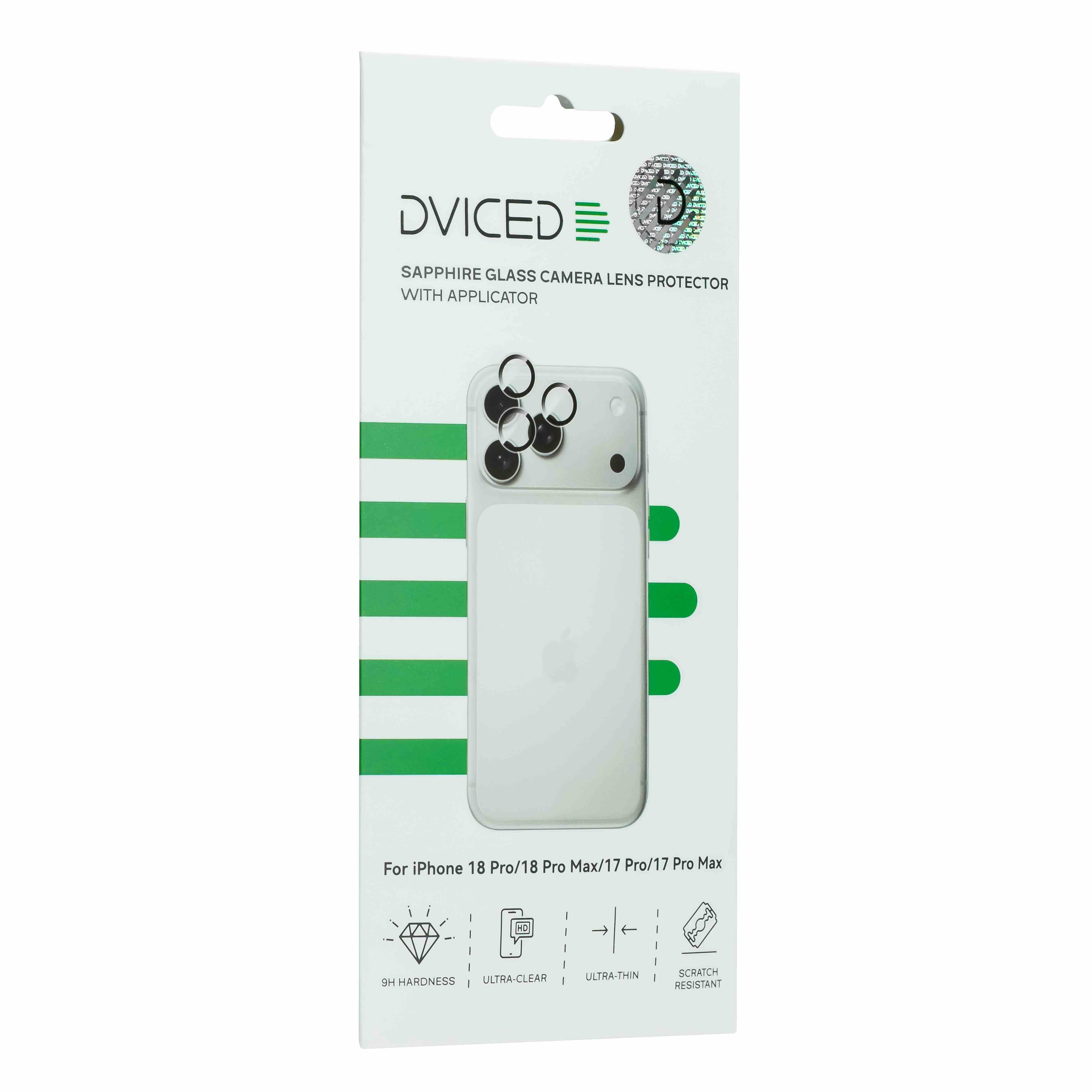 Dviced Sapphire glass camera lens protector for iPhone 18 Pro/Pro Max/17 Pro/17 Pro Max with applicator-2