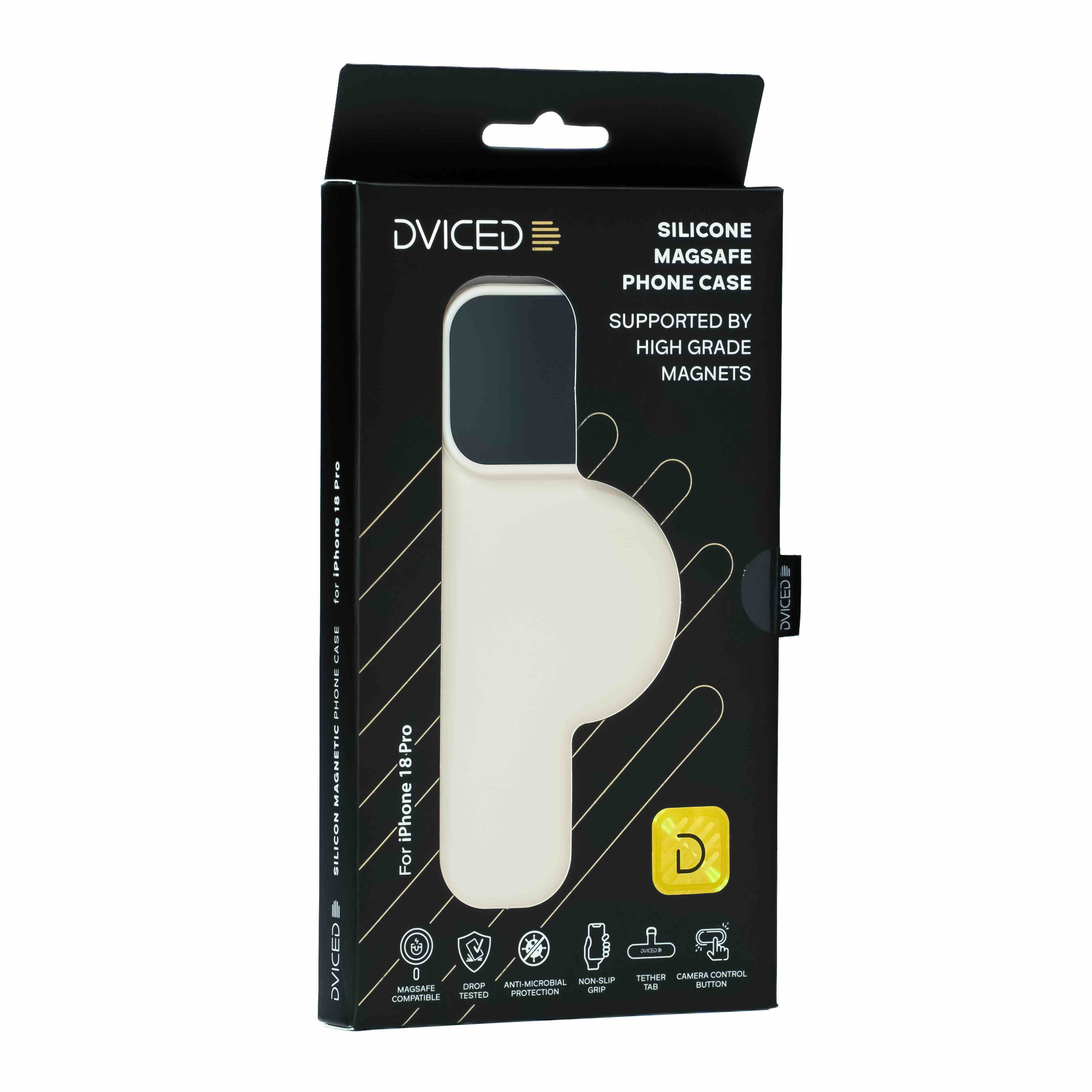 Dviced Silicone MagSafe iPhone 18 Pro case - Beige-3