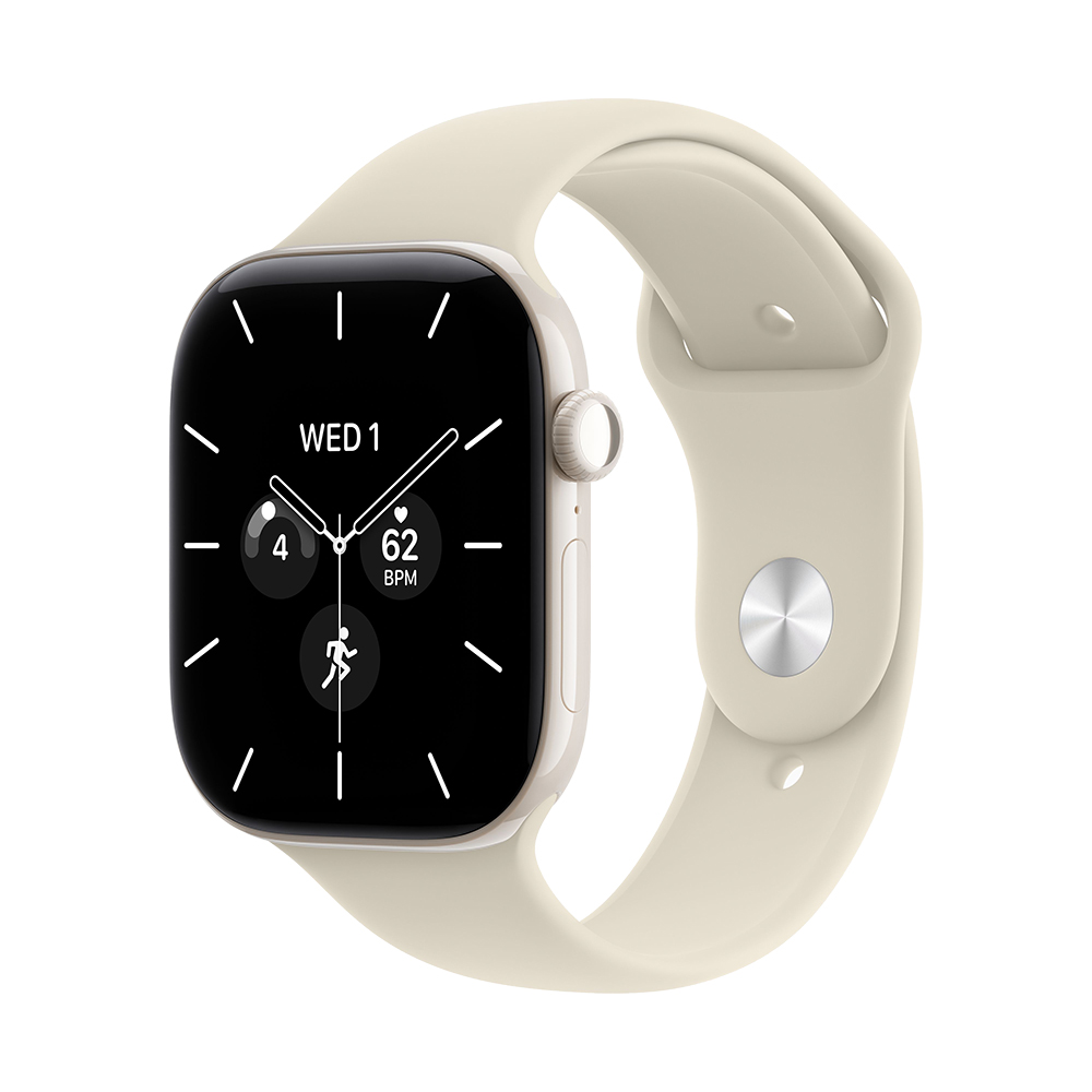 Pametni sat APPLE Watch Series 12 GPS + Cellular 46mm Pearl White Ceramic Case / Sand Sport Band, S/M