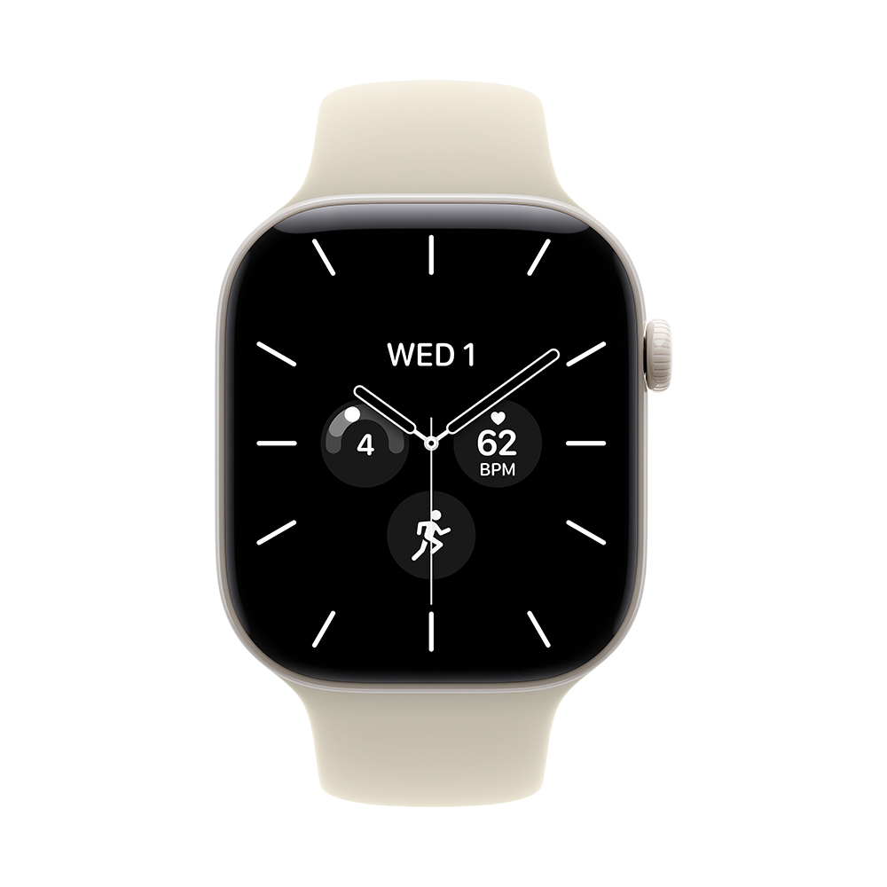 Pametni sat APPLE Watch Series 12 GPS + Cellular 46mm Pearl White Ceramic Case / Sand Sport Band, S/M-1
