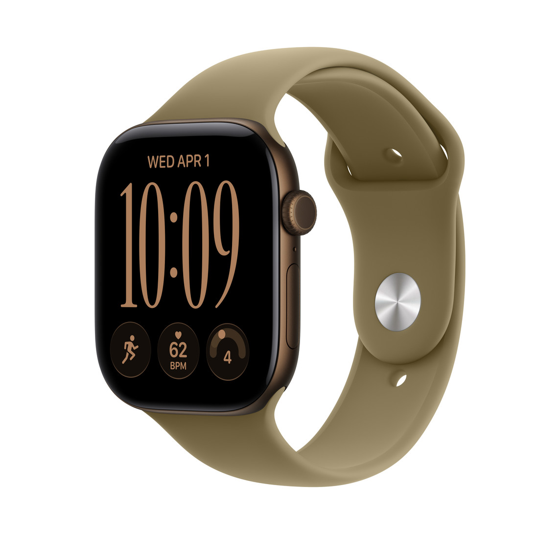 Apple Watch 46mm Sport Band: Olive Sport Band - S/M-1