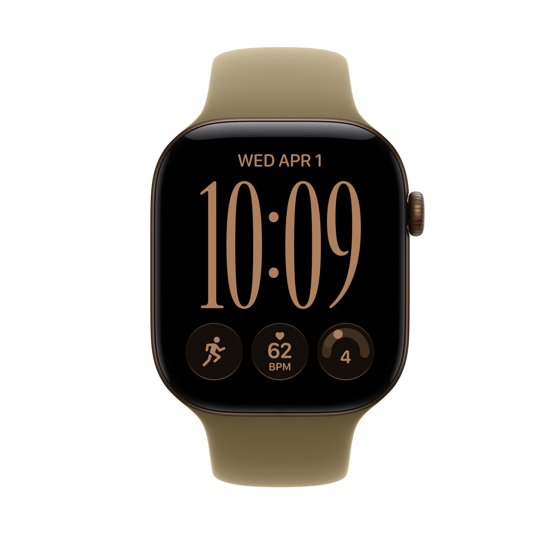 Apple Watch 46mm Sport Band: Olive Sport Band - S/M-2