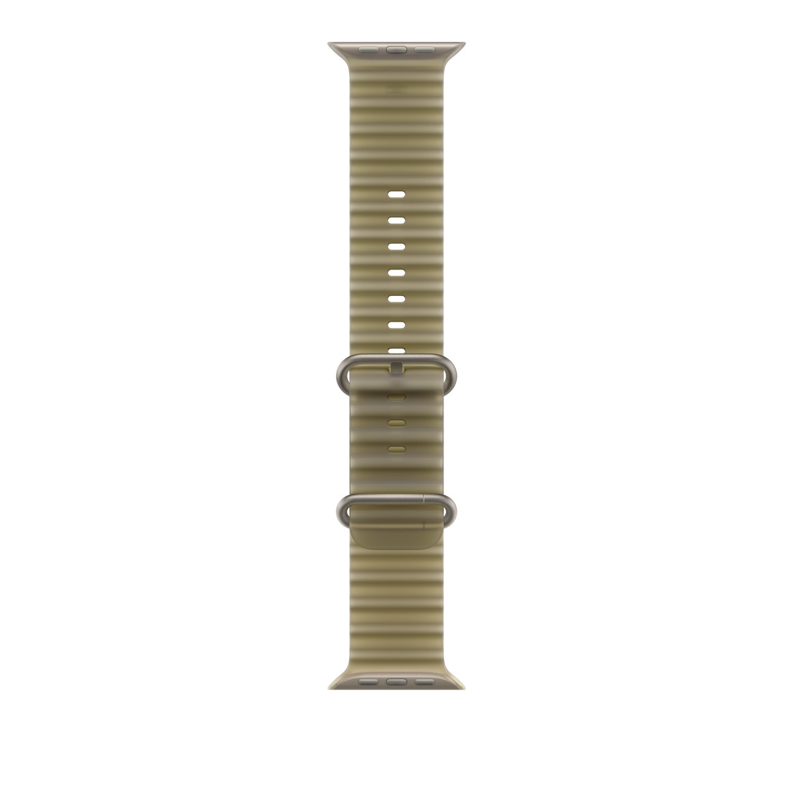 Apple Watch 49mm Titanium Band: Translucent Kelp Ocean Band - Natural Titanium Finish