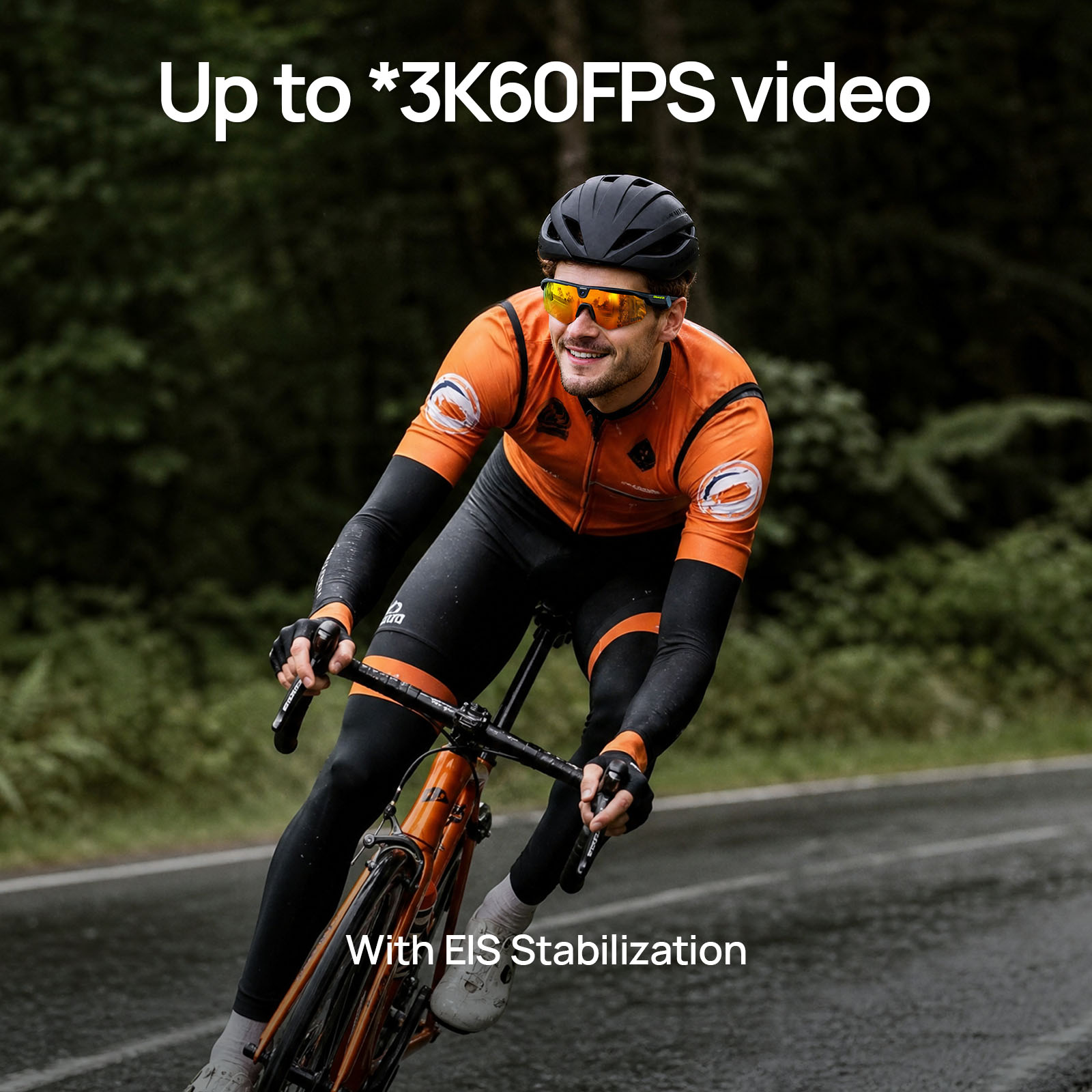 Pametne naočale s kamerom BLEEQUP Ranger Zeiss (16 MP, video do 3K, IP54, 32 GB, crni okvir, narančaste leće)-1