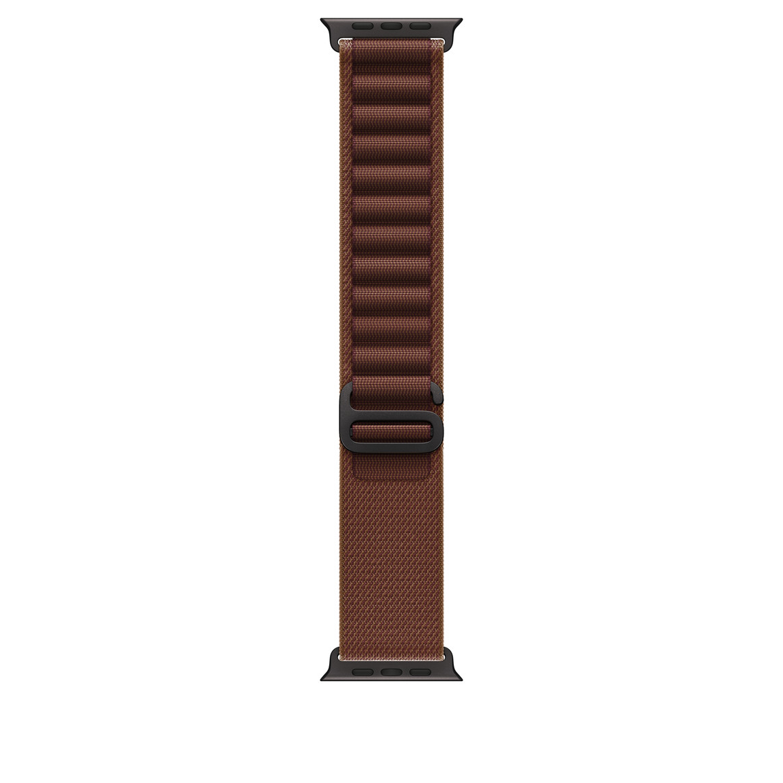 Apple Watch 49mm Titanium Loop: Burgundy Alpine Loop - Medium - Black Titanium Finish