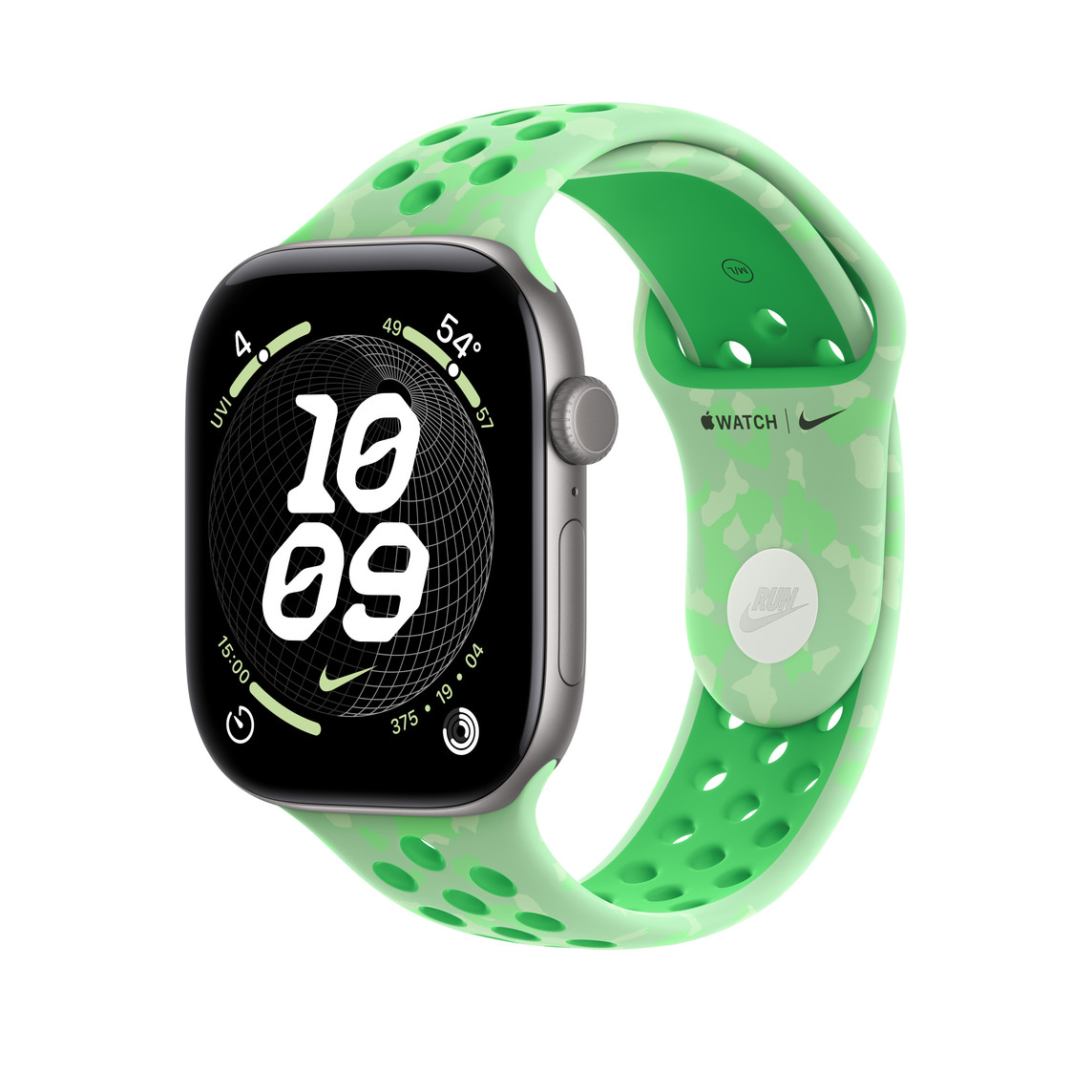 Apple Watch 46mm Sport Band: Green Spark Nike Sport Band - M/L-2