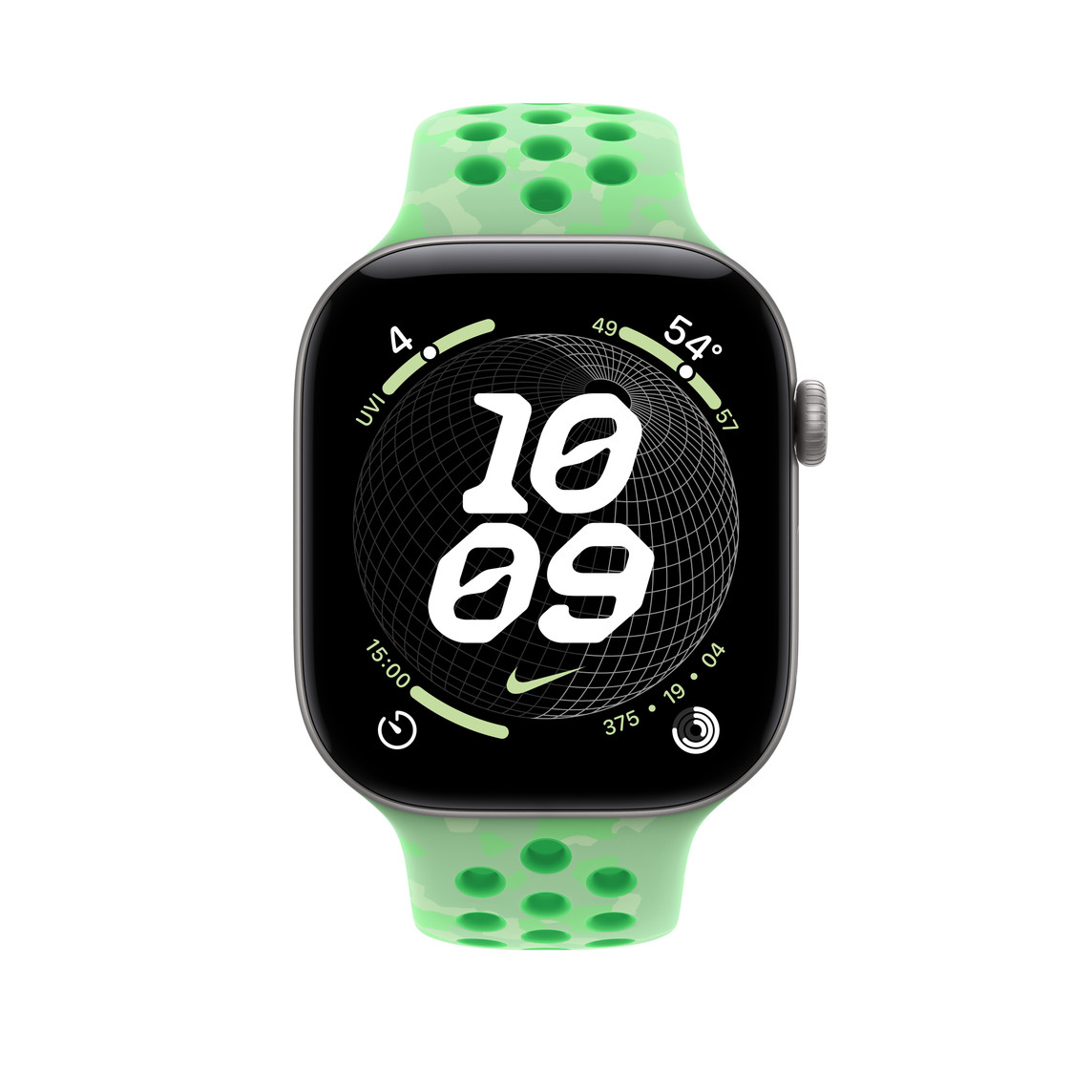 Apple Watch 46mm Sport Band: Green Spark Nike Sport Band - M/L-1