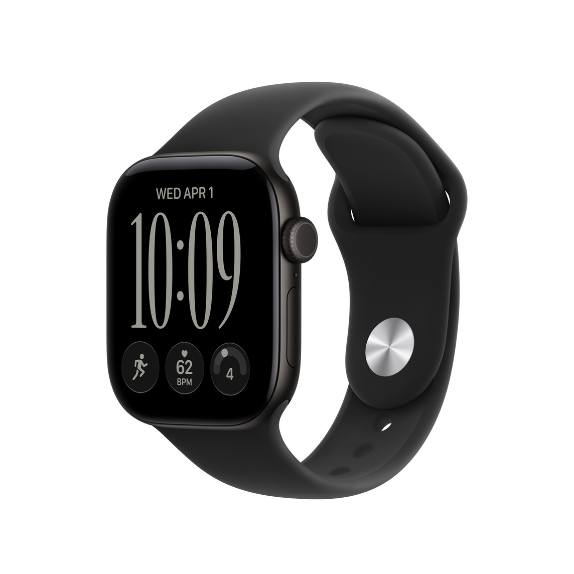 Apple Watch 42mm Sport Band: Black Sport Band - M/L-2