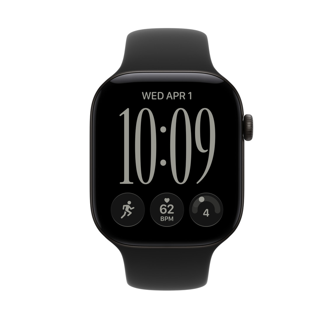 Apple Watch 46mm Sport Band: Black Sport Band - S/M-1