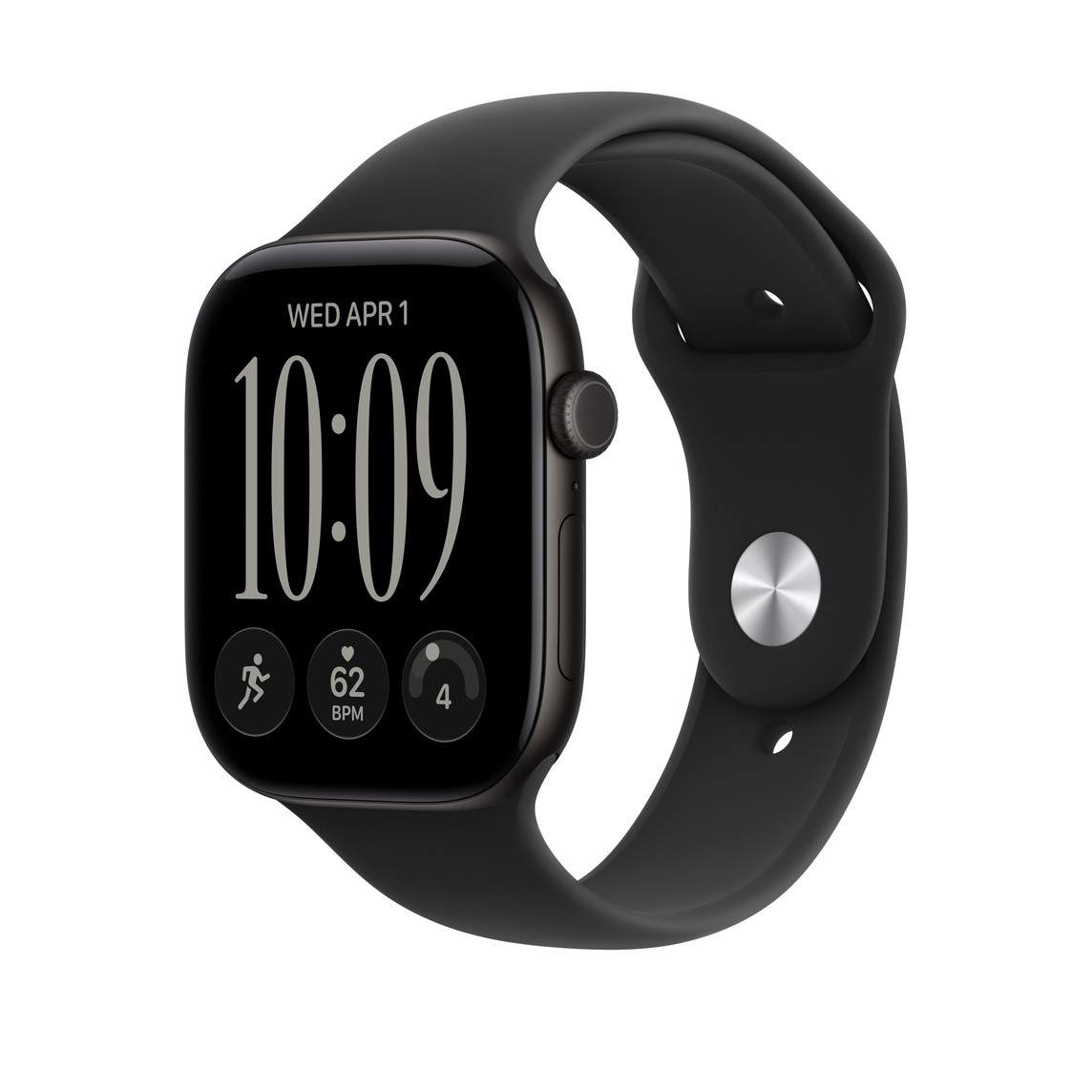 Apple Watch 46mm Sport Band: Black Sport Band - M/L-2