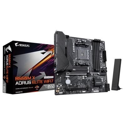 GIGABYTE Mainboard B550M X AORUS ELITE WIFI7 - Micro ATX - Socket AM4 - AMD B550-3