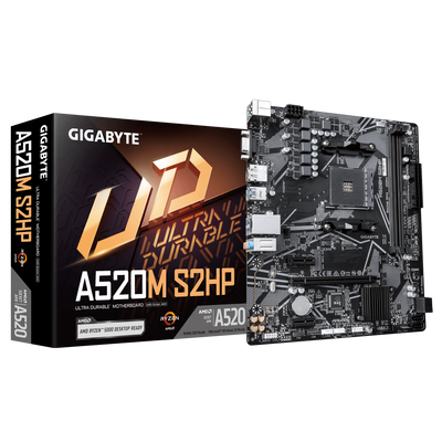 GIGABYTE Mainboard A520M S2HP - Micro ATX - Socket AM4 - AMD A520-3