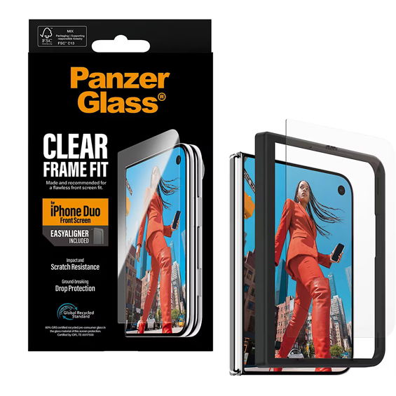 Zaštitno staklo PANZERGLASS za iPhone 18 Duo, UWF, EasyAligner, Clear-3