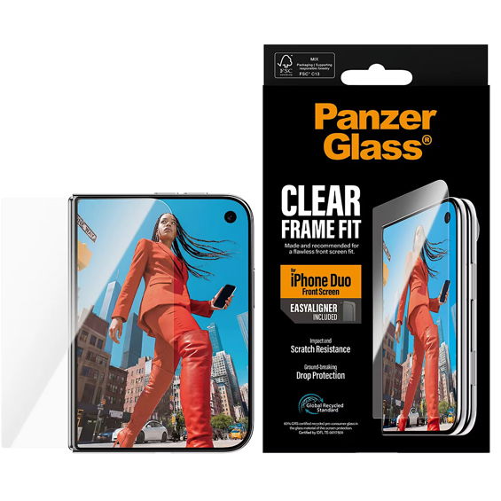 Zaštitno staklo PANZERGLASS za iPhone 18 Duo, UWF, EasyAligner, Clear-0