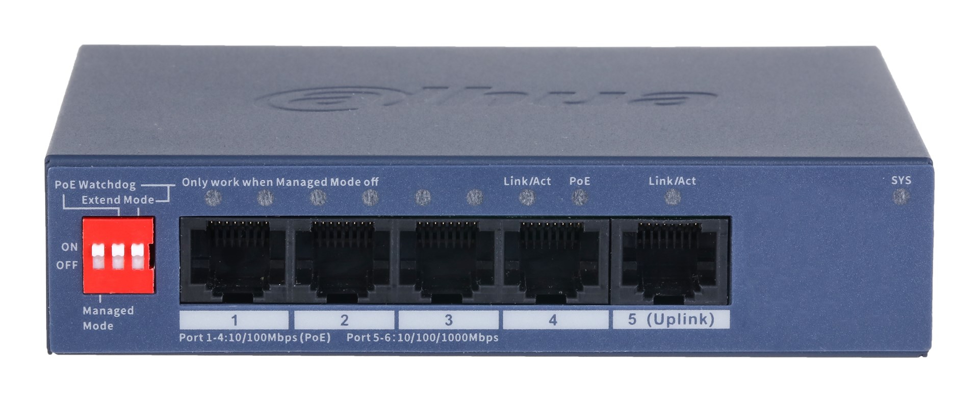 Dahua Technology CS4005-4ET1GT-36 network switch Managed L2 Gigabit Ethernet (10/100/1000) Power over Ethernet (PoE) Blue-2