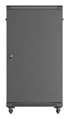 Rack ormar LANBERG FF01-6022-12B 19" 22U (samostojeći, 600 x 1000 mm, staklena prednja vrata, crna boja)-2