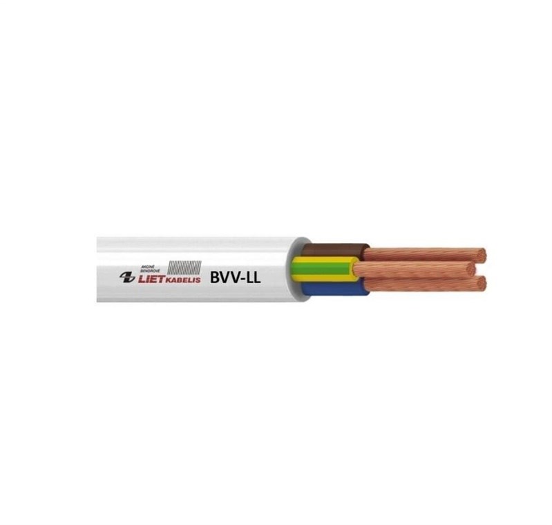 CABLE BVV-LL 3X2.5 WHITE 50M-0