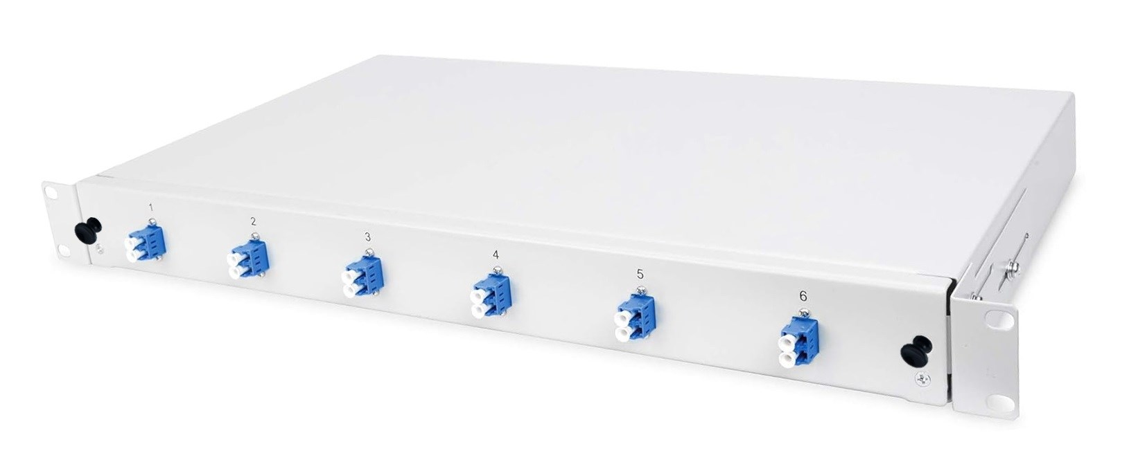 helos Fiber Optic 19" Breakout Box with 6x LC duplex, Single Mode