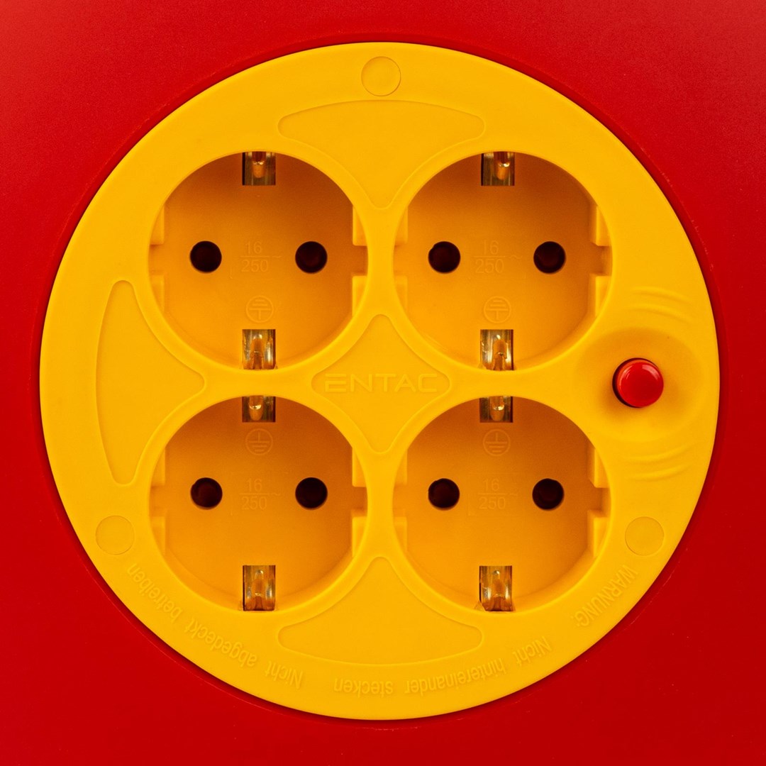 Entac Socket Cable Reel 4 Sockets 10m-1