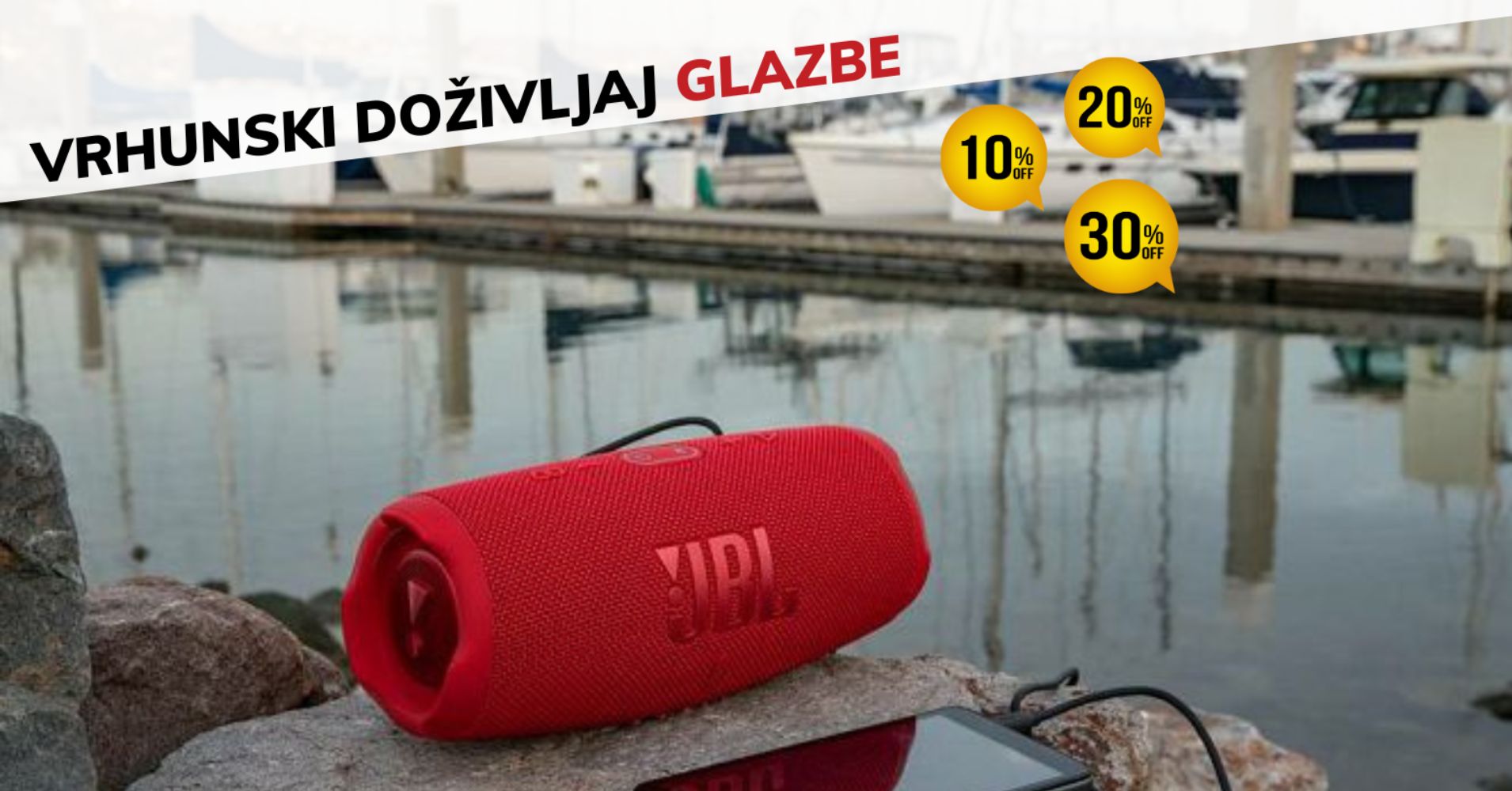 Akcija na Audioengine, JBL, Marshall!🎵 Wi-Fi i prijenosni zvučnici, slušalice, pojalača.